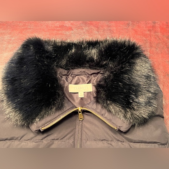 Talbots Faux Fur Collar Vest, size XL - Picture 4 of 8